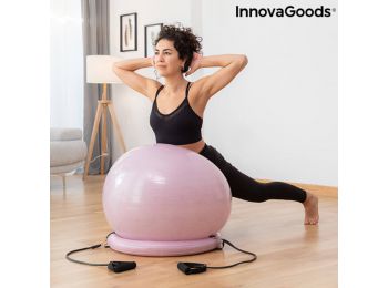 Jógalabda stabilizáló gyűrűvel és gumiszalagokkal Asht