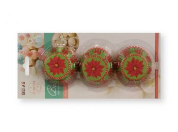 100 db-os színes karácsonyi minimuffin papír