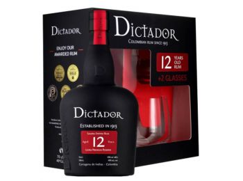 Dictador 12 years 0,7L 40% pdd.+ 2 pohár