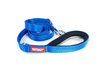 Yutipet Póráz 35cm párnázott (Nagy karabínerrel) Kék