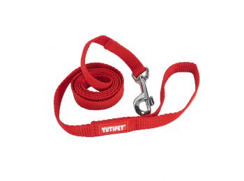 Yutipet Póráz 120cm sima markolattal Piros