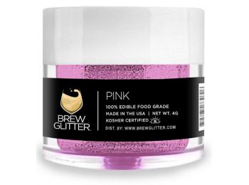Gin Tonik és koktél színező glitter, ehető csillámpor - rózsaszín (4 gr)
