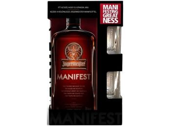 Jägermeister Manifest likőr - 1,0 L (38%) + 2 db pohár