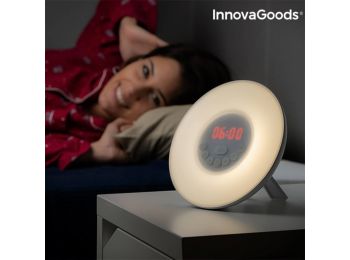 InnovaGoods Napkelte Szimulátor Ébresztő LED FM USB Fehé