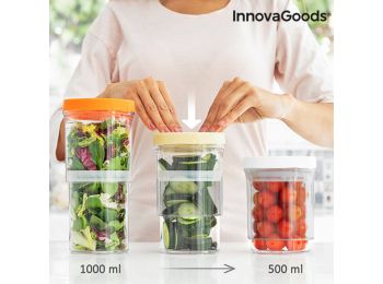 InnovaGoodsÁllítható és Hermetikus Konyhai Tárolók (3 