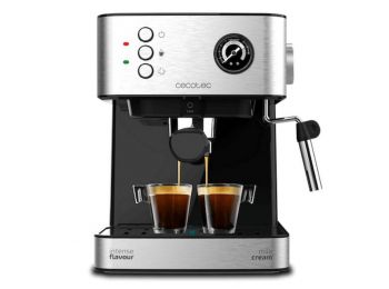 Manuális Express Kávéfőző Cecotec Power Espresso 20 Professionale 1,5 L Ezüst Szín ű Fekete