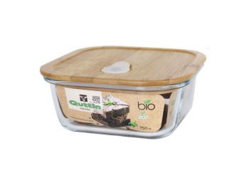 Négyzet alakú ebéd doboz fedéllel Quttin Bambusz 750 Cc