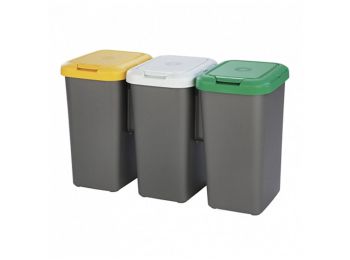 Szelektív kuka Tontarelli Műanyag Szürke (77 X 32 x 47,5 