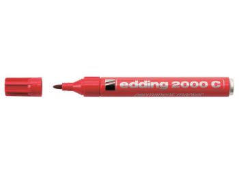 Alkoholos marker, 1,5-3 mm, kúpos, EDDING 2000, piros (TED2000P)