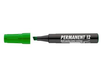 Alkoholos marker, 1-4 mm, vágott, ICO Permanent 12, zöld (TICP12Z)