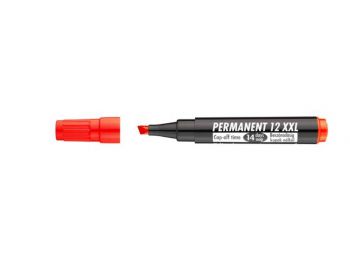 Alkoholos marker, 1-4 mm, vágott, ICO Permanent 12 XXL, piros (TICP12XP)