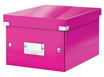 Irattároló doboz, A5, LEITZ Click&Store, rózsaszín (E604