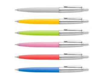 Golyóstoll, 0,8 mm, nyomógombos, vegyes tolltest, ICO Polo