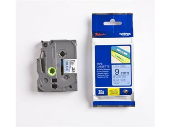 Feliratozógép szalag, 9 mm x 8 m, BROTHER, TZe-521 kék-fe