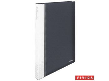 Bemutatómappa, 40 zsebes, A4, feliratozható, kemény borító, ESSELTE Vivida, fekete (E623988)