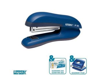 Tűzőgép, 24/6, 30 lap, RAPID F18 Fashion, vízkék (E2381