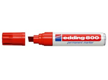 Alkoholos marker, 4-12 mm, vágott, EDDING 800, piros (TED800P)