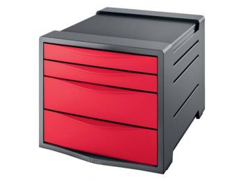 Irattároló, műanyag, 4 fiókos, ESSELTE Europost, Vivida 