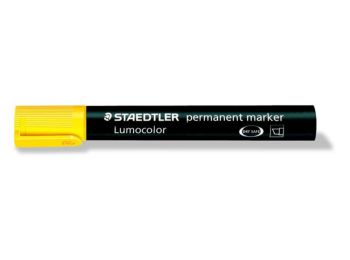 Alkoholos marker, 2-5 mm, vágott, STAEDTLER Lumocolor 350, sárga (TS3501)