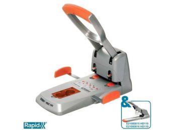 Lyukasztó, nagyteljesítményű, kétlyukú, 150 lap, RAPID