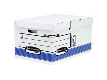 Csapófedeles archiválókonténer, BANKERS BOX®  SYSTEM BY FELLOWES® , kék (IFW11415)