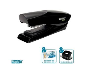 Tűzőgép, újrahasznosított, 24/6, 26/6, 25 lap, lapos t