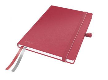 Jegyzetfüzet, exkluzív, A5, kockás, 80 lap, keményfedeles, LEITZ Complete, piros (E44770025)