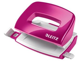 Lyukasztó, kétlyukú, 10 lap, fém, mini, LEITZ Nexxt Wow,