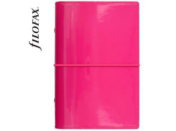Kalendárium, gyűrűs, betétlapokkal, personal méret, FILOFAX Domino Lakk, pink (NFX022481)