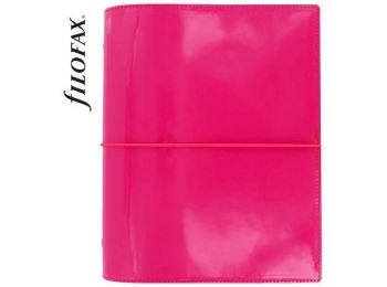 Kalendárium, gyűrűs, betétlapokkal, A5, FILOFAX Domino Lakk, pink (NFX022482)