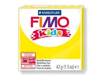 Gyurma, 42 g, égethető, FIMO Kids, sárga (FM80301)