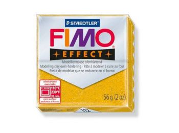 Gyurma, 57 g, égethető, FIMO Effect, csillámos arany (FM8