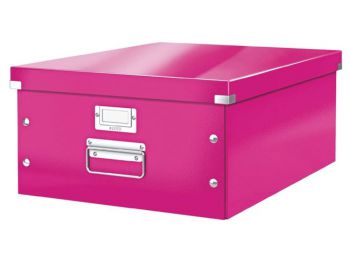 Irattároló doboz, A3, LEITZ Click&Store, rózsaszín (E60450023)