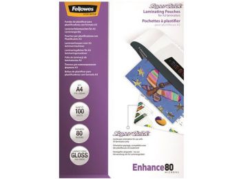 Meleglamináló fólia, 80 mikron, A4, SuperQuick, fényes, 