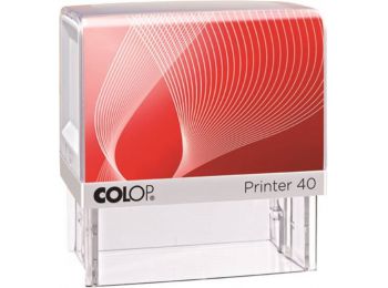 Bélyegző, COLOP Printer IQ 40 fehér ház - fekete párná