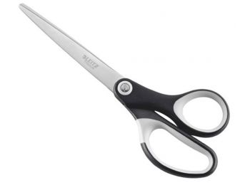 Olló, irodai, 18 cm, LEITZ Titán, fekete (E54166095)