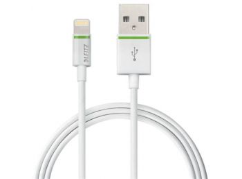 USB kábel, iPhone/iPod/iPad készülékhez, 30 cm, lightnin