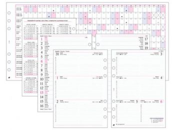 Kalendárium betét, tervező, heti, L, SATURNUS, fehér 202