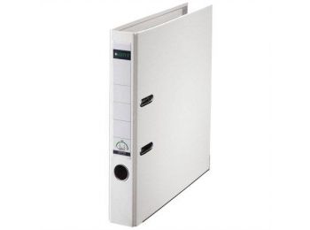 Iratrendező, 50 mm, A4, PP/karton, élvédő sínnel, LEITZ