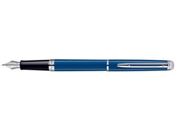 Töltőtoll, 0,7 mm, F, ezüst színű klip, kék tolltest, 