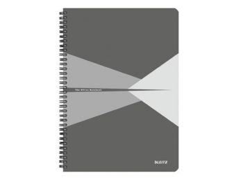 Spirálfüzet, A4, kockás, 90 lap, PP borító, LEITZ Offic