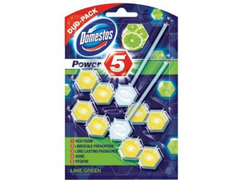 WC fertőtlenítő, 2 db-os, DOMESTOS Power 5, lime (KHT538)