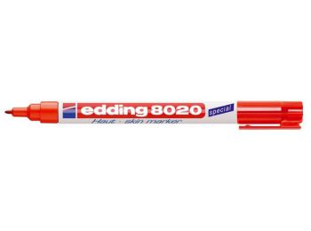 Bőrjelölő marker, 1 mm, kúpos, EDDING 8020, piros (TED8020P)