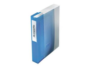 CD/DVD-mappa, műanyag, tokkal, 48 db-os, ESSELTE, áttetsző kék (E67083)