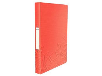 Gyűrűs könyv, 2 gyűrű, 26 mm, A4, PP, LEITZ Urban Chic, piros (E42610024)