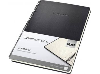 Spirálfüzet, exkluzív, A4, vonalas, 80 lap, keményfedele