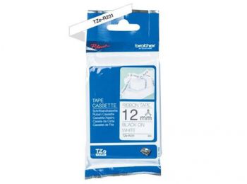 Feliratozógép selyemszalag, 12 mm x 4 m, BROTHER, TZe-R231