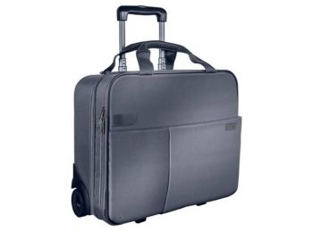 Utazótáska, gurulós, LEITZ Complete Smart Traveller, ezü