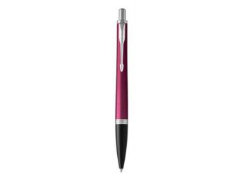 Golyóstoll, 0,7 mm, ezüst színű klip, vibrant magenta to