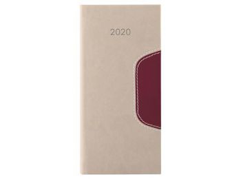 Zsebnaptár, fekvő elrendezésű, DAYLINER, Memphis, bézs-